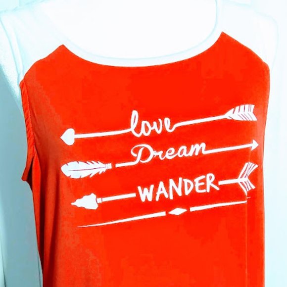 RED TANK TOP*WISHFUL PARK*WOMEN SIZE L - Picture 2 of 5